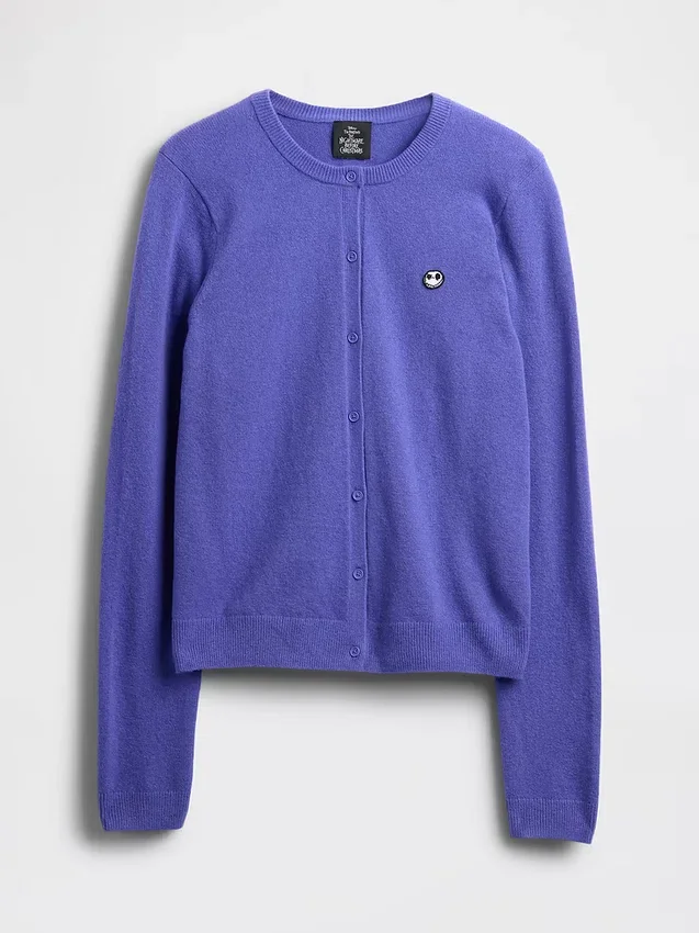 GAP × Disney «Ο Εφιάλτης πριν τα Χριστούγεννα» του Τιμ Μπέρτον, ζακέτα CashSoft με νεκροκεφαλή