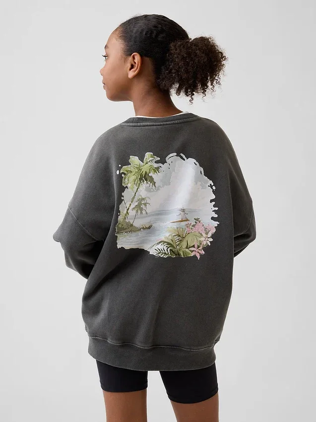GAP × Disney Παιδικό φούτερ Vintagesoft σε oversized γραμμή