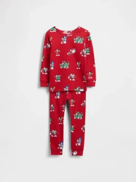 GAP × Disney Παιδικό & Βρεφικό Σετ Πιτζάμας από Βιολογικό Βουρτσισμένο Βαμβάκι για τις Γιορτές