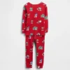 GAP × Disney Παιδικό & Βρεφικό Σετ Πιτζάμας από Βιολογικό Βουρτσισμένο Βαμβάκι για τις Γιορτές