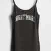 GAP × Disney «The Nightmare Before Christmas» του Tim Burton, μίνι αμάνικο μπλουζάκι με ραβδώσεις