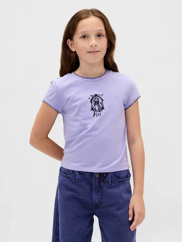 GAP × Disney «The Nightmare Before Christmas» του Tim Burton Παιδικό T-shirt με γραφικά σε στενή γραμμή