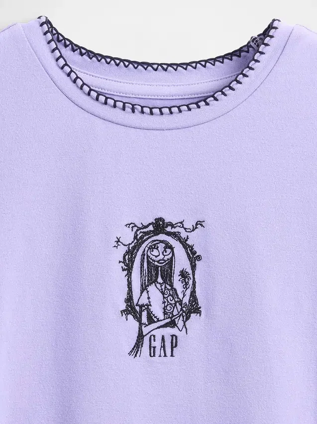 GAP × Disney «The Nightmare Before Christmas» του Tim Burton Παιδικό T-shirt με γραφικά σε στενή γραμμή