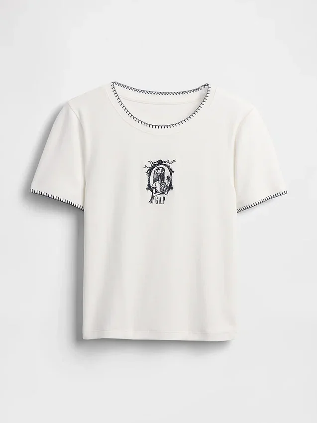 GAP × Disney «The Nightmare Before Christmas» του Τιμ Μπέρτον: Μοντέρνο κοντό T-shirt