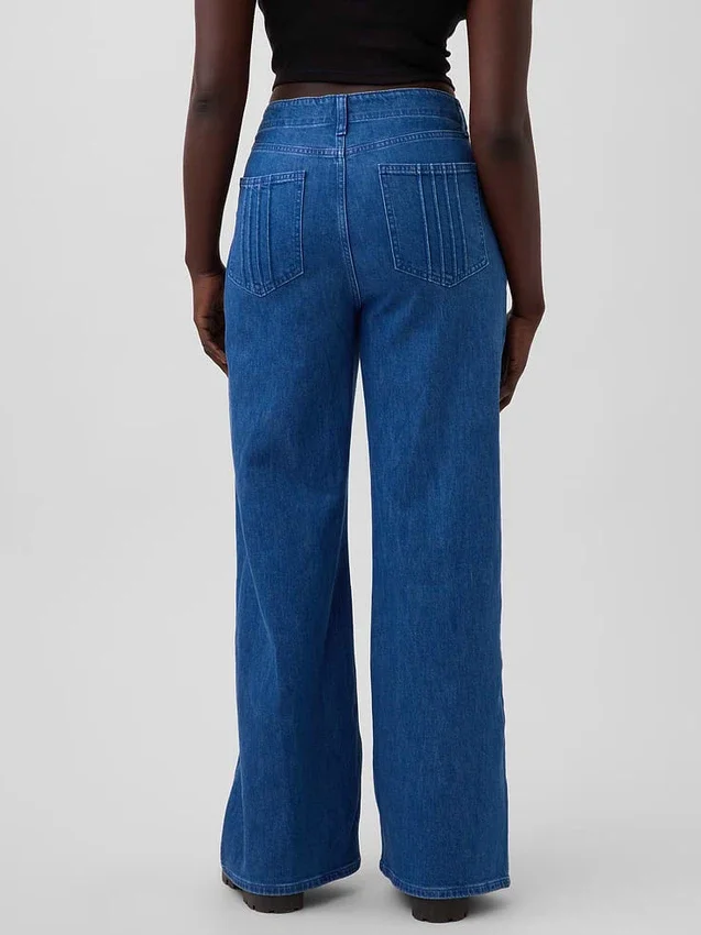 GAP × Hfr High Rise Pintuck Stride Wide-Leg Τζιν από το Atelier Ndigo