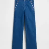 GAP × Hfr High Rise Pintuck Stride Wide-Leg Τζιν από το Atelier Ndigo