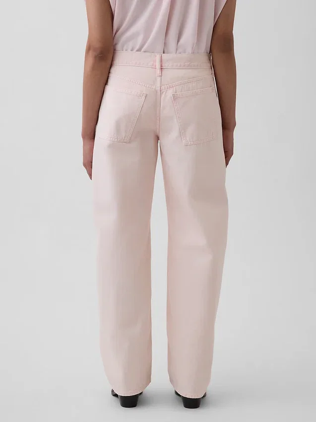 GAP × Hfr Ροζ φαρδιά τζιν με χαμηλή μέση από τη συλλογή της Nicole Benefield