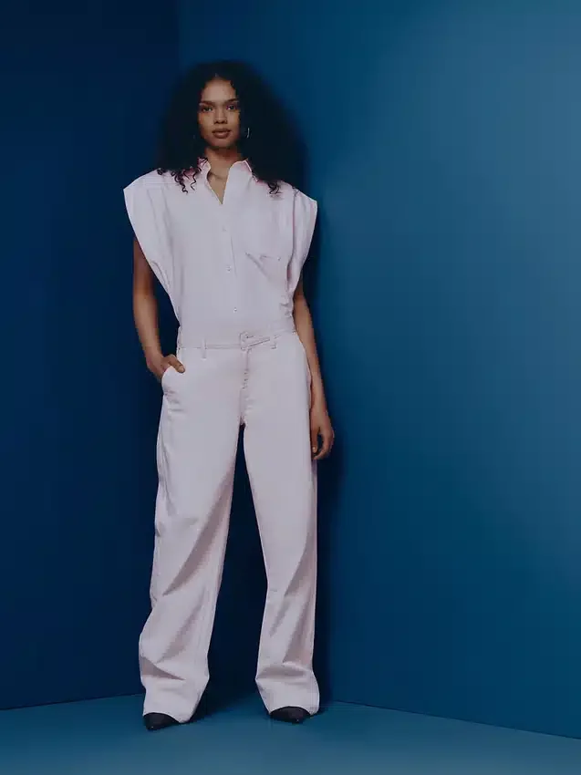 GAP × Hfr Ροζ φαρδιά τζιν με χαμηλή μέση από τη συλλογή της Nicole Benefield