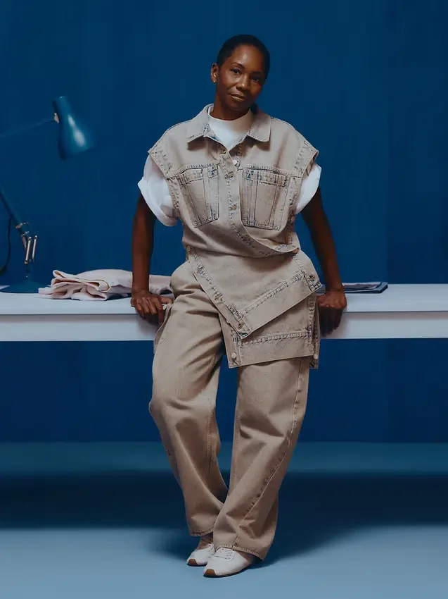 Gap × Hfr Τζιν χαμηλής μέσης με φαρδιά γραμμή από τη συλλογή της Nicole Benefield