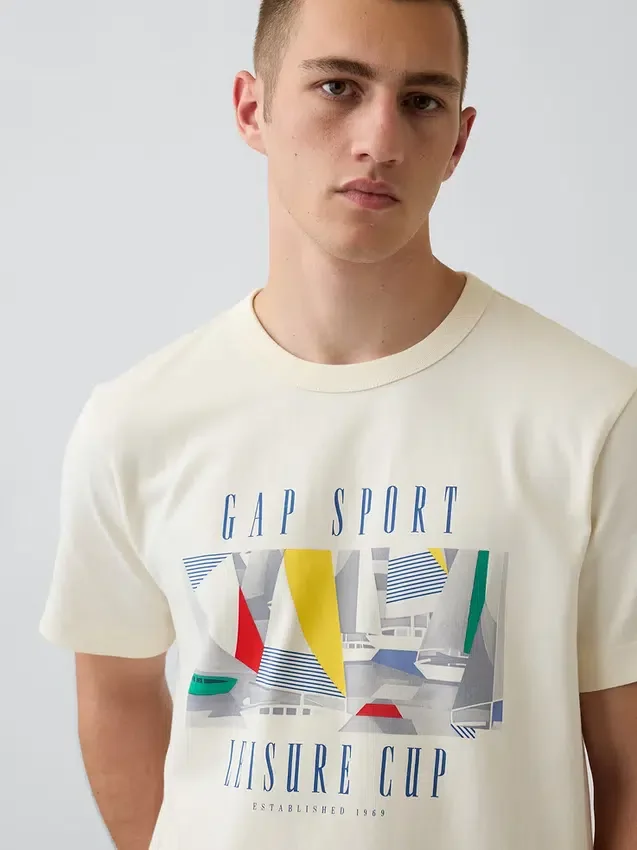 Gap Sport Βαρύ Τ-shirt με γραφικά