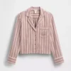 GAP × Summer Fridays Χαλαρό φανελένιο πουκάμισο πιτζάμας με ρίγες
