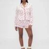 GAP × Summer Fridays Χαλαρό πουκάμισο πιτζάμας από ποπλίν «Kiss»