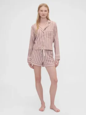 GAP × Summer Fridays Φανελένια ριγέ σορτς πιτζάμας