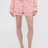GAP × Summer Fridays Φανελένια σορτς πιτζάμας με καρδούλες