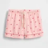 GAP × Summer Fridays Φανελένια σορτς πιτζάμας με καρδούλες