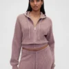 GAP × Summer Fridays Φούτερ με κουκούλα CashSoft Waffle Crop