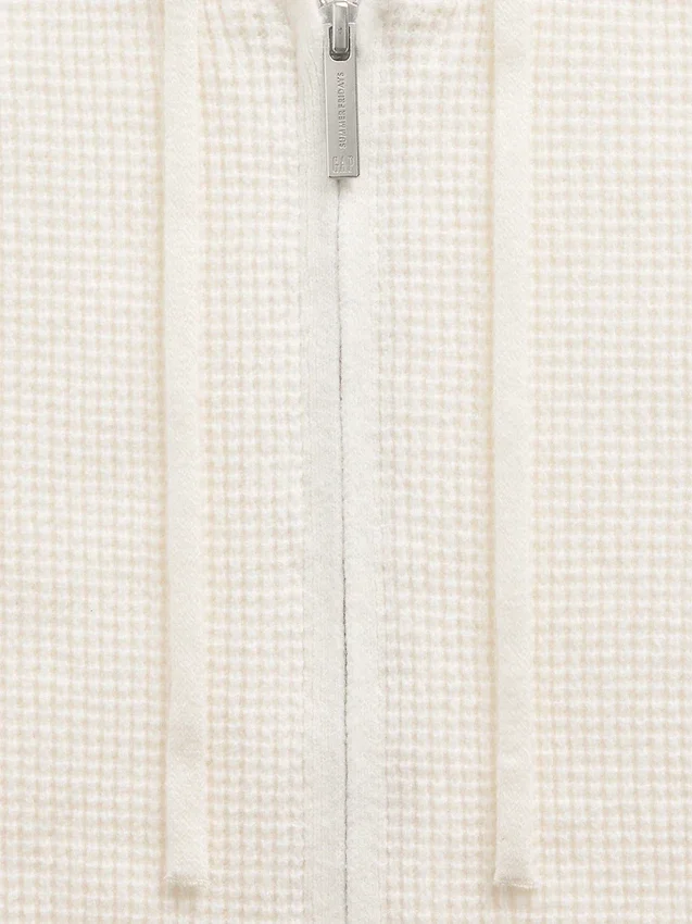 GAP × Summer Fridays Φούτερ με κουκούλα CashSoft Waffle Crop