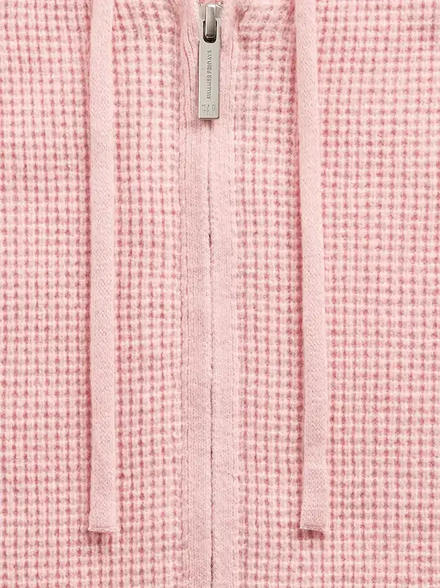 GAP × Summer Fridays Φούτερ με κουκούλα CashSoft Waffle Crop