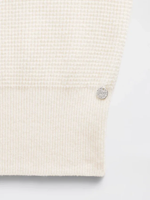 GAP × Summer Fridays Φούτερ με κουκούλα CashSoft Waffle Crop