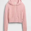 GAP × Summer Fridays Φούτερ με κουκούλα CashSoft Waffle Crop