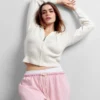 GAP × Summer Fridays Φούτερ με κουκούλα CashSoft Waffle Crop