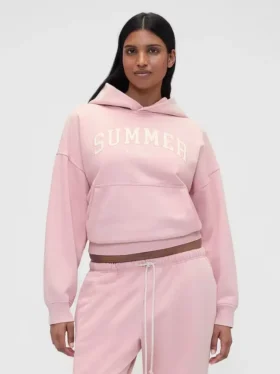 Gap × Summer Fridays Φούτερ με κουκούλα, βαρύ ύφασμα και υπερμεγέθη λογότυπο
