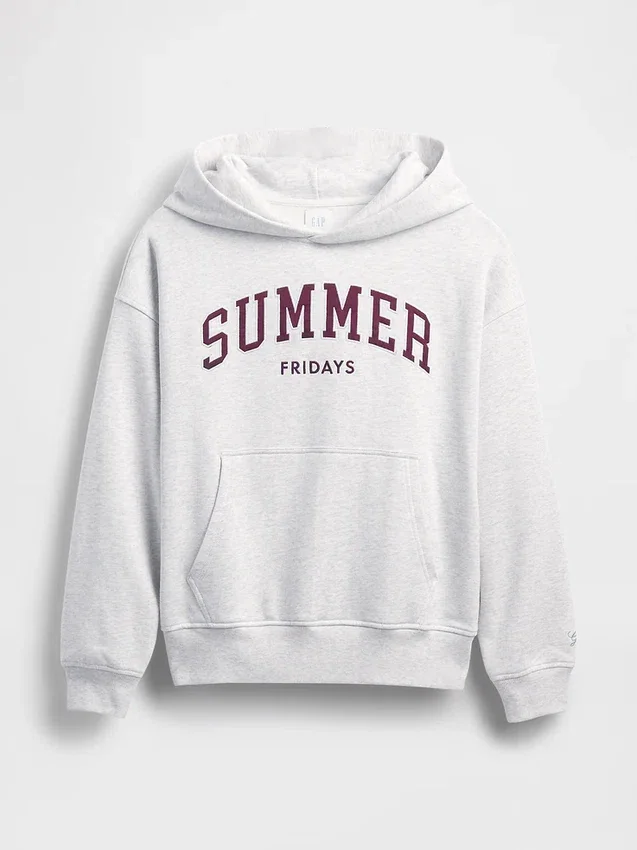 Gap × Summer Fridays Φούτερ με κουκούλα, βαρύ ύφασμα και υπερμεγέθη λογότυπο