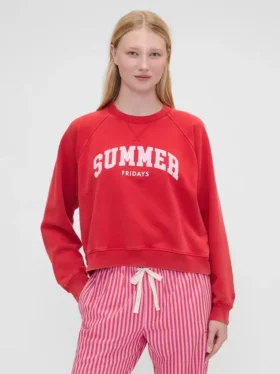 Gap × Summer Fridays Φούτερ με λογότυπο Raglan σε oversized γραμμή