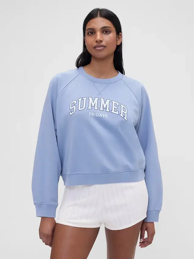 Gap × Summer Fridays Φούτερ με λογότυπο Raglan σε oversized γραμμή