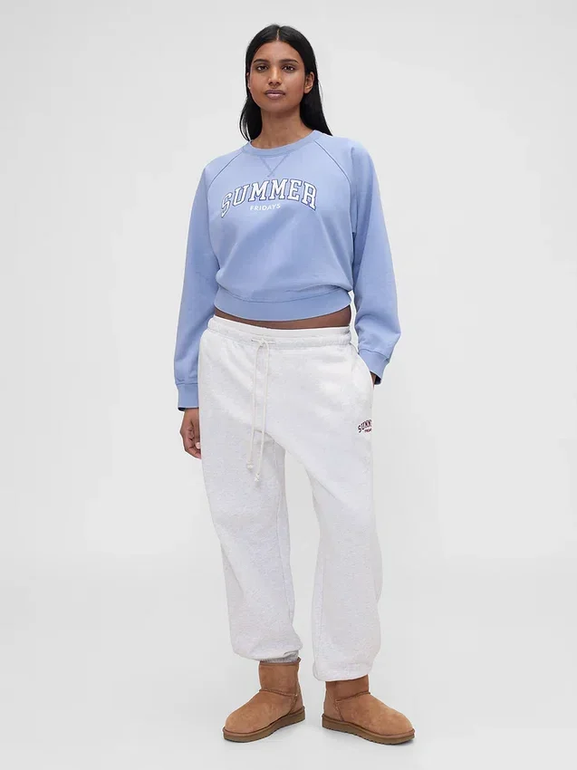 Gap × Summer Fridays Φούτερ με λογότυπο Raglan σε oversized γραμμή