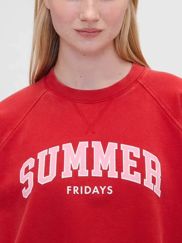 Gap × Summer Fridays Φούτερ με λογότυπο Raglan σε oversized γραμμή