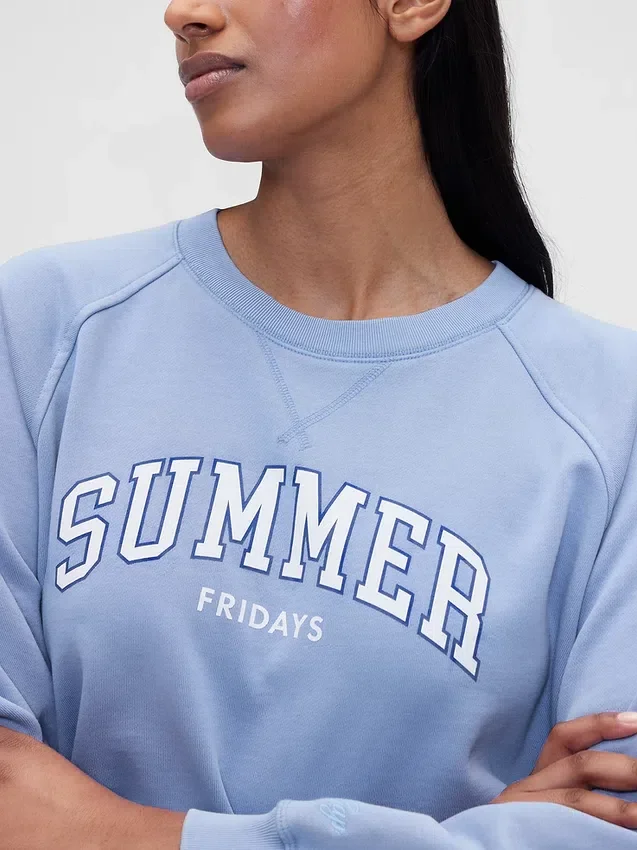 Gap × Summer Fridays Φούτερ με λογότυπο Raglan σε oversized γραμμή