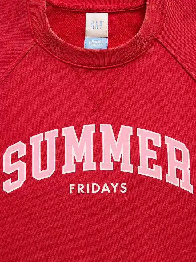 Gap × Summer Fridays Φούτερ με λογότυπο Raglan σε oversized γραμμή