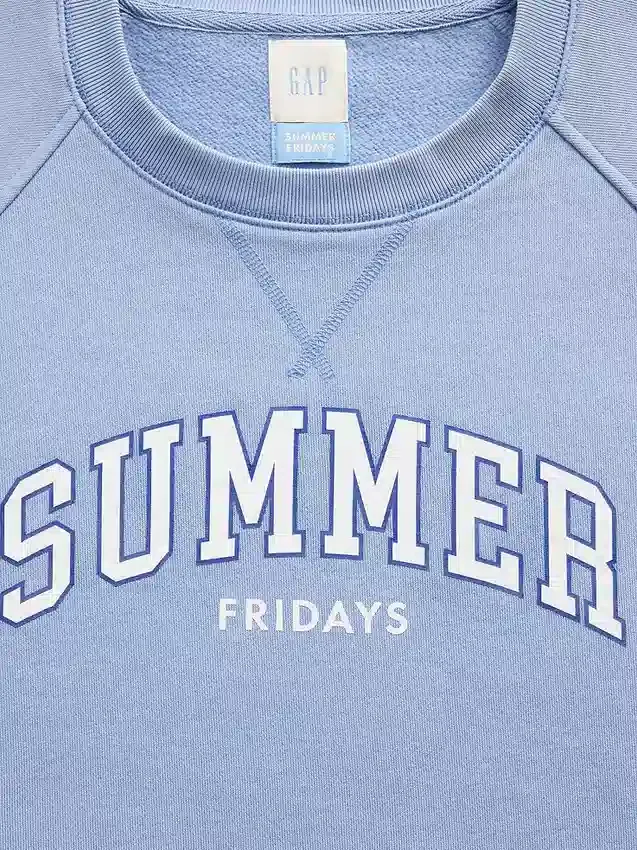 Gap × Summer Fridays Φούτερ με λογότυπο Raglan σε oversized γραμμή
