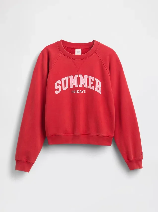 Gap × Summer Fridays Φούτερ με λογότυπο Raglan σε oversized γραμμή