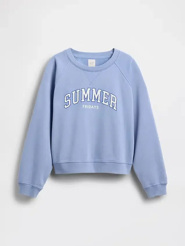 Gap × Summer Fridays Φούτερ με λογότυπο Raglan σε oversized γραμμή