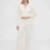 Gap × Summer Fridays Παντελόνι με κουμπιά CashSoft Waffle