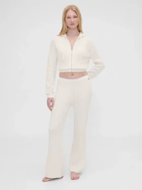 Gap × Summer Fridays Παντελόνι με κουμπιά CashSoft Waffle