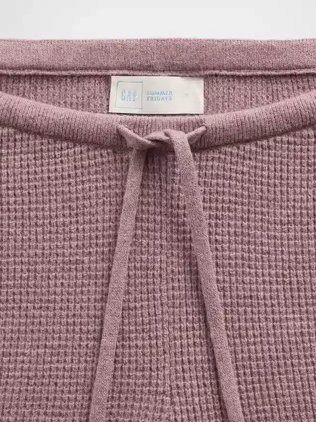 Gap × Summer Fridays Παντελόνι με κουμπιά CashSoft Waffle
