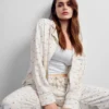GAP × Summer Fridays Χαλαρό φανελένιο πουκάμισο πιτζάμας με πουά