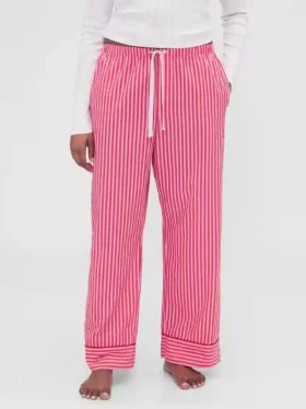 Gap × Summer Fridays Παντελόνι πιτζάμας από ποπλίν με ρίγες και χαλαρή γραμμή