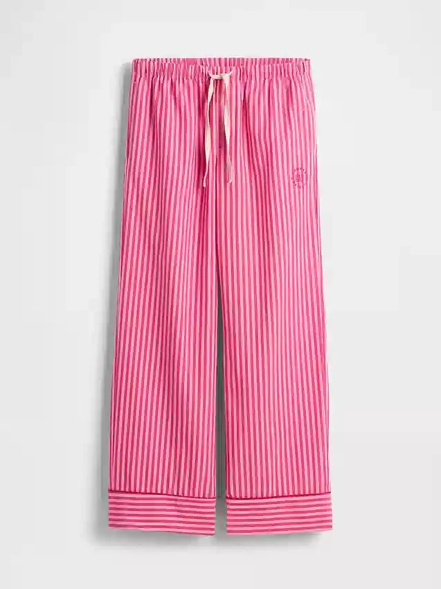Gap × Summer Fridays Παντελόνι πιτζάμας από ποπλίν με ρίγες και χαλαρή γραμμή