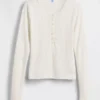 Gap × Summer Fridays Πυτζάμα με μπλούζα Henley με πλέξη Pointelle