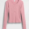 Gap × Summer Fridays Πυτζάμα με μπλούζα Henley με πλέξη Pointelle