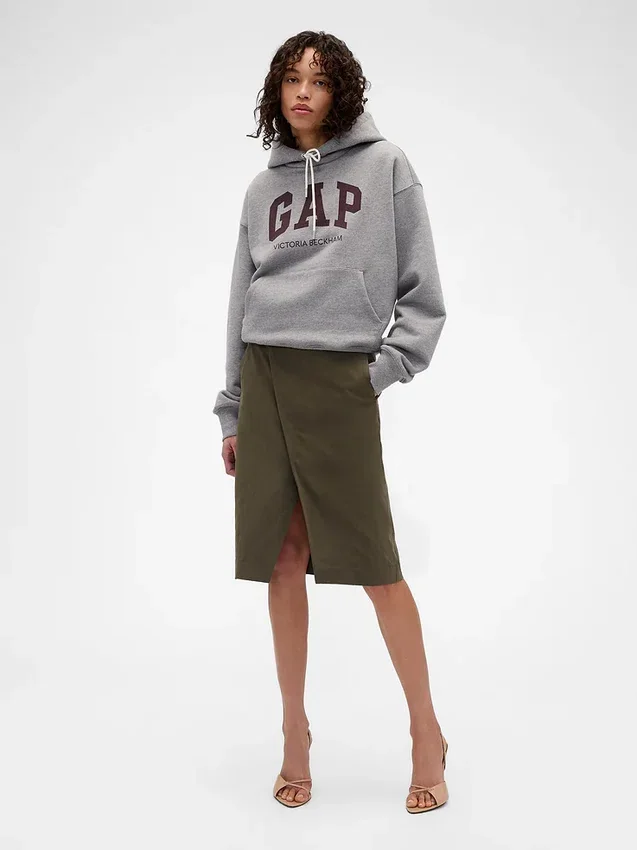 GAP × Victoria Beckham Φούτερ με κουκούλα από βαρύ γαλλικό φούτερ