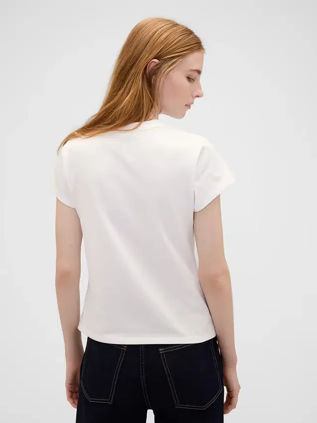 Gap × Victoria Beckham T-shirt με λογότυπο από βιολογικό βαμβάκι