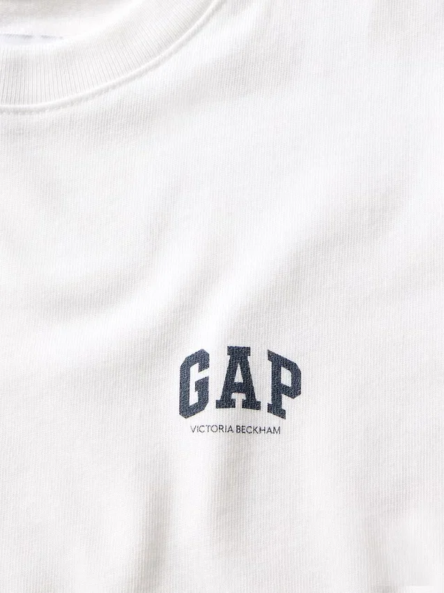 Gap × Victoria Beckham T-shirt με λογότυπο από βιολογικό βαμβάκι