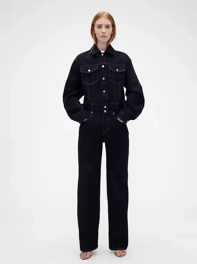 GAP × Victoria Beckham Τζιν με ψηλή μέση και ίσια γραμμή
