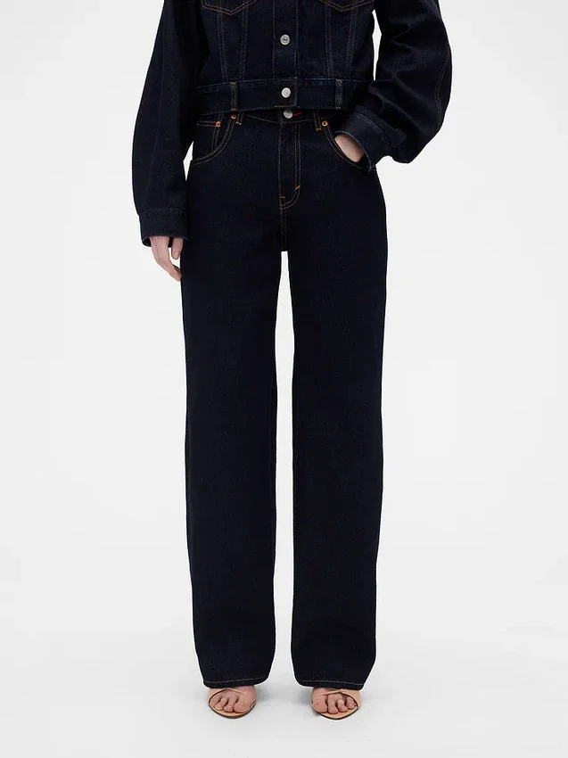 GAP × Victoria Beckham Τζιν με ψηλή μέση και ίσια γραμμή