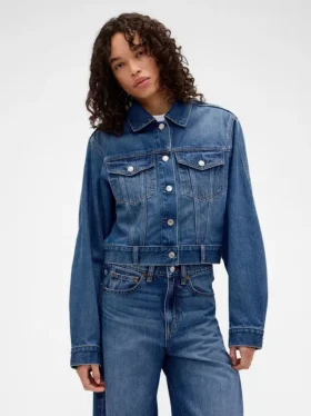 GAP × Victoria Beckham Ζακέτα τζιν χαλαρής γραμμής